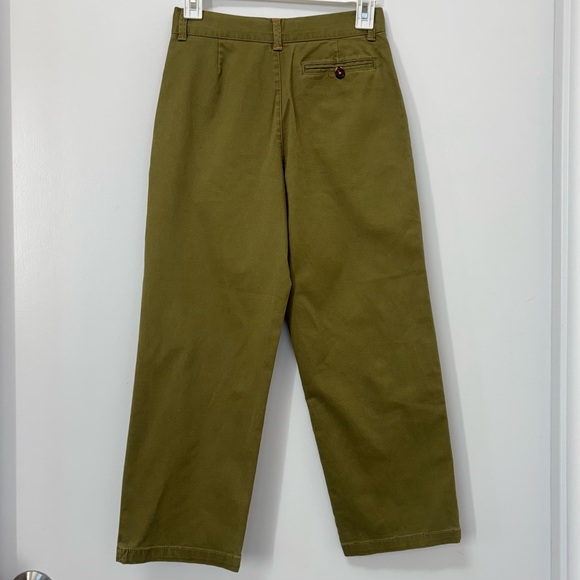 Mini Boden Kids' Wide Leg Chinos Green Olive Adjustable Waist Boys Size 10 - Picture 3 of 6
